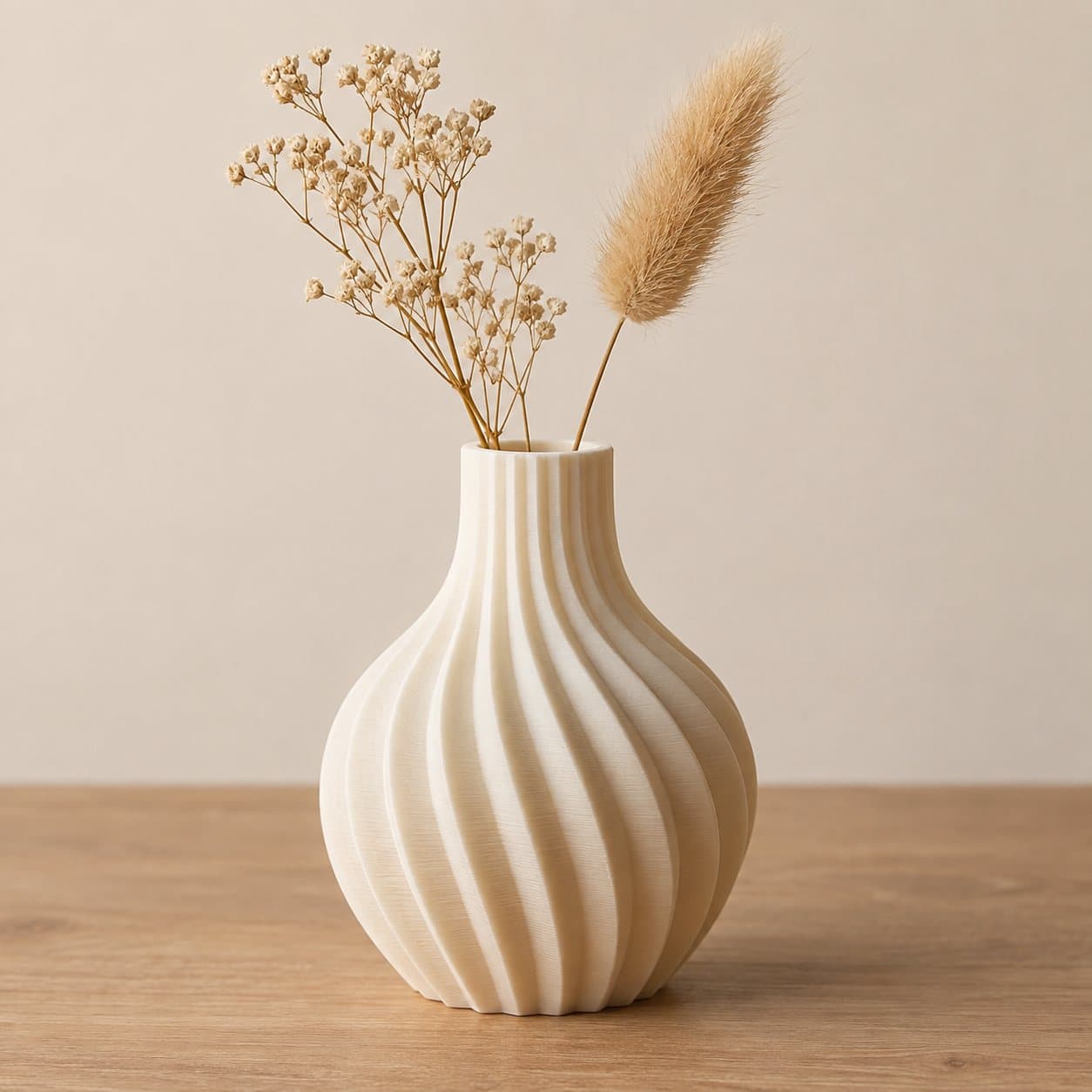 Florero estriado